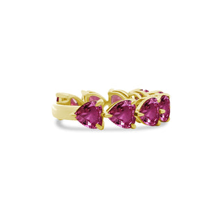 Pink Tourmaline Chasing Heart Ring   Lindsey Leigh Jewelry, Houston, TX
