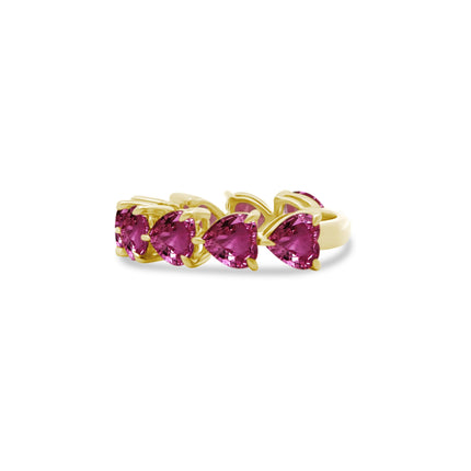 Pink Tourmaline Chasing Heart Ring - Lindsey Leigh Jewelry, Houston, TX