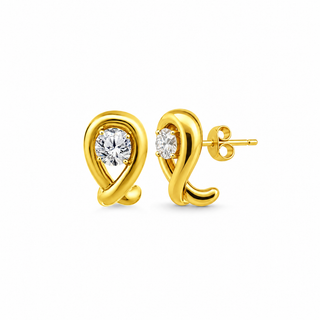 Sculpted Gold Earring Jackets
