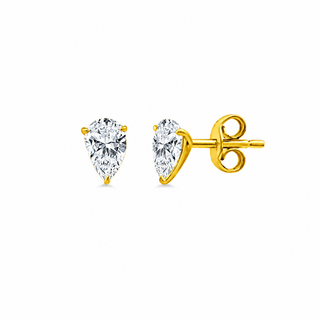 Small Lab Grown Pear Diamond Studs
