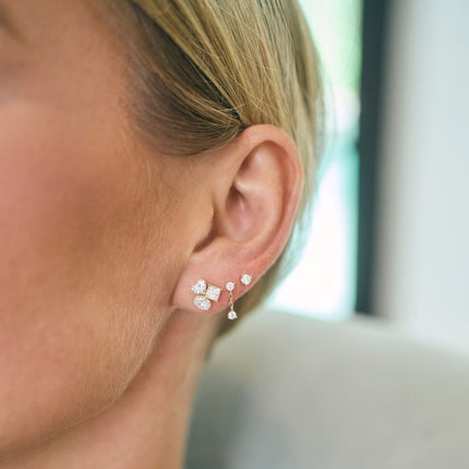 Fancy Shape Diamond Cluster Studs