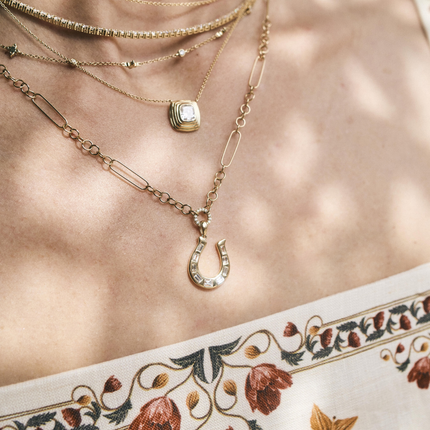 Horseshoe Baguette Charm