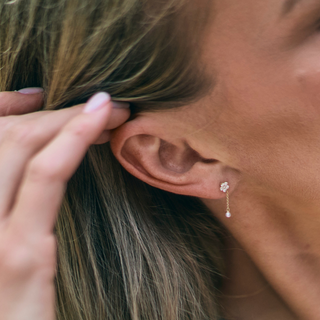 Bloom and Pearl Dangle Stud
