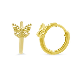 Gold Butterfly Huggies
