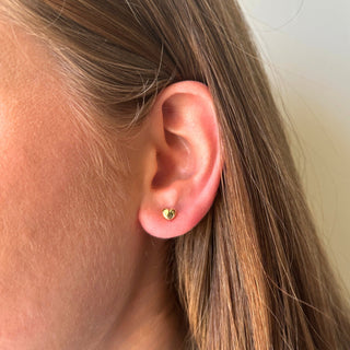Gold Puffy Heart Stud  Lindsey Leigh Jewelry.
