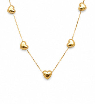 Puffy Heart Station Necklace Lightbox
