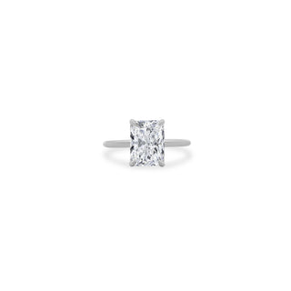 Radiant Cut Solitaire With Hidden Halo
