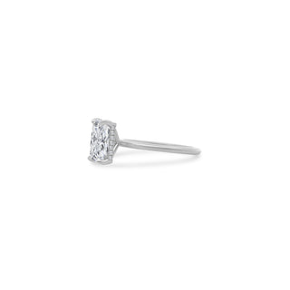 Radiant Cut Solitaire With Hidden Halo Side
