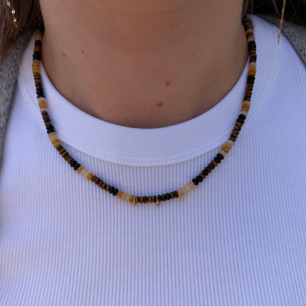 Sample Sale Brown Beaded Necklace