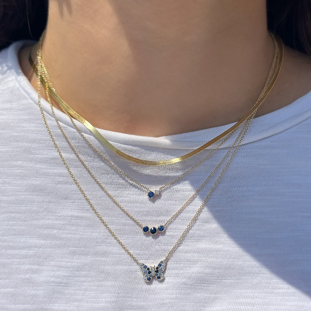 Women's herringbone gold necklace deals