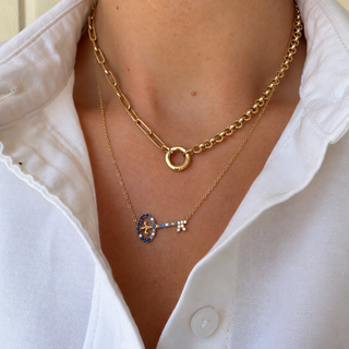 Sapphire Ombre Key Necklace
