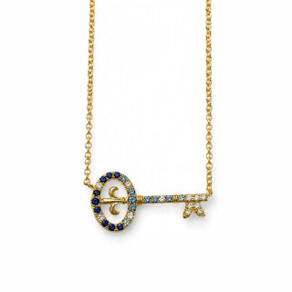 Sapphire Ombre Key Necklace
