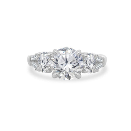 Seven Stone Ring With Round and Baguette Side Stones  Lindsey Leigh Jewelry.