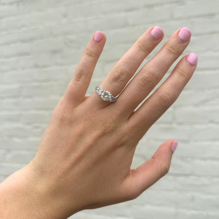 Seven Stone Ring With Round and Baguette Side Stones  Lindsey Leigh Jewelry.