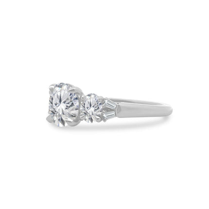 Seven Stone Ring With Round and Baguette Side Stones  Lindsey Leigh Jewelry.