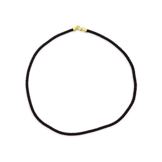Silk Rope Necklace Brown 2

