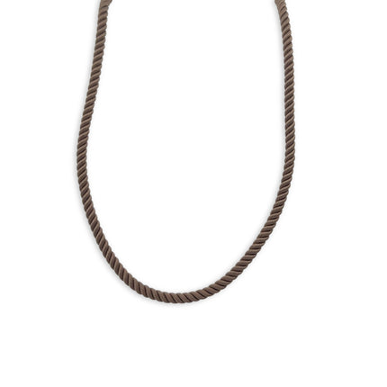 Silk Rope Necklace Gray 1
