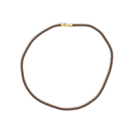 Silk Rope Necklace Gray 2