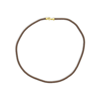Silk Rope Necklace Gray 2
