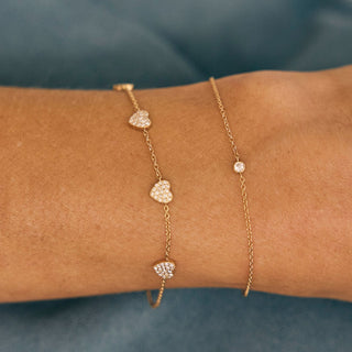 Single Diamond Bezel Bracelet

