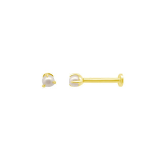 Single Pearl Flatback Stud
