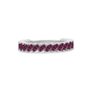 Slanted Marquise Rhodolite Garnet Band  Lindsey Leigh Jewelry.

