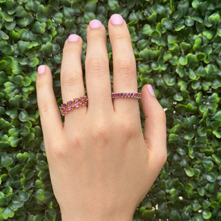 Slanted Marquise Rhodolite Garnet Band  Lindsey Leigh Jewelry.
