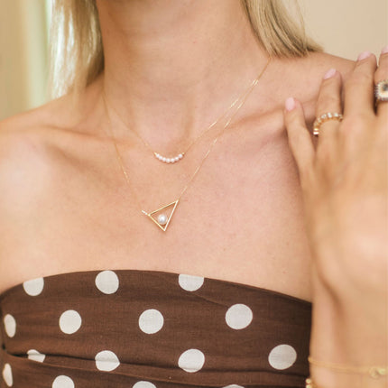Slider Pearl Necklace - Lindsey Leigh Jewelry, Houston, TX