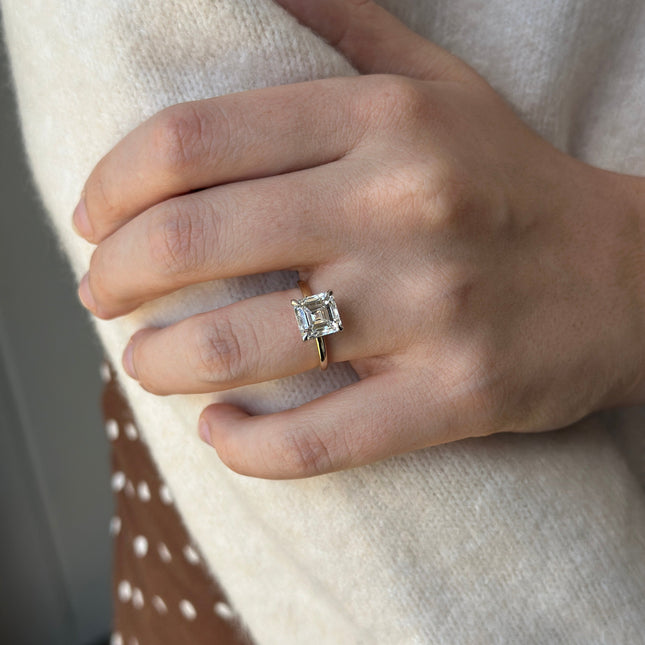 Solitaire Ascher Diamond Ring Lifestyle 2