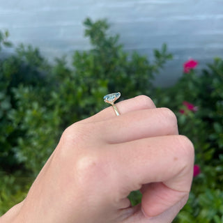 Solitaire Blue Diamond Pear With Hidden Diamond Halo Lifestyle 1
