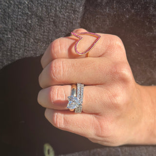 Solitaire Heart Cut Diamond Ring Lifestyle 2
