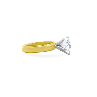 Solitaire Heart Cut Diamond Ring Side

