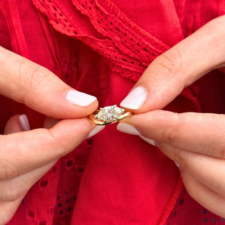 Solitaire Marquise on Wavy Band  Lindsey Leigh Jewelry.
