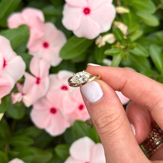Solitaire Marquise on Wavy Band  Lindsey Leigh Jewelry.
