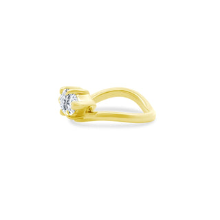 Solitaire Marquise on Wavy Band  Lindsey Leigh Jewelry.
