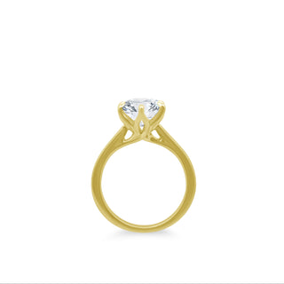Solitaire Round With Petal Profile Lindsey Leigh Jewelry Lightbox 3
