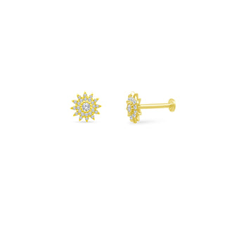 Starburst Flatback Stud   Lindsey Leigh Jewelry
