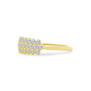 Three Row Round Diamond Ring  Lindsey Leigh Jewelry.
