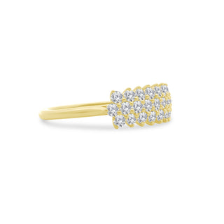Three Row Round Diamond Ring  Lindsey Leigh Jewelry.
