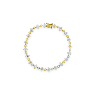 Tiny Diamond Blossom Tennis Bracelet
