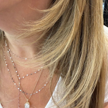 Triple Diamond Cut Lariat - Lindsey Leigh Jewelry, Houston, TX