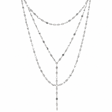 Triple Diamond Cut Lariat - Lindsey Leigh Jewelry, Houston, TX