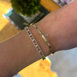 Birthstone Cage Bangle  Lindsey Leigh Jewelry.
