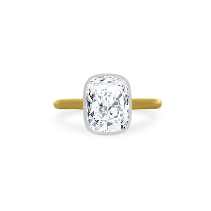 Two Tone Bezel Solitaire Radiant