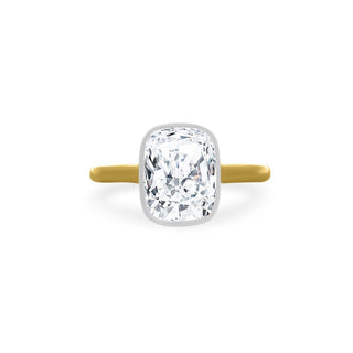Two Tone Bezel Solitaire Radiant
