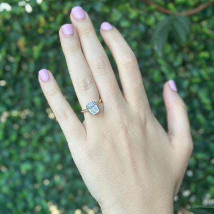 Two Tone Bezel Solitaire Radiant Lifestyle 