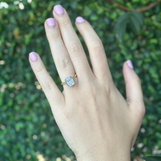 Two Tone Bezel Solitaire Radiant Lifestyle 
