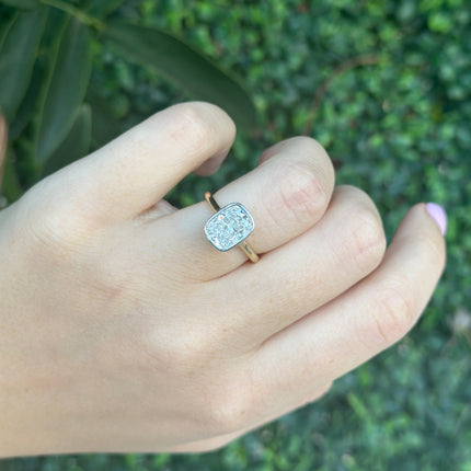 Two Tone Bezel Solitaire Radiant Lifestyle 2