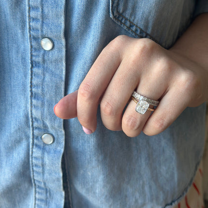 Two Tone Bezel Solitaire Radiant Lifestyle 5