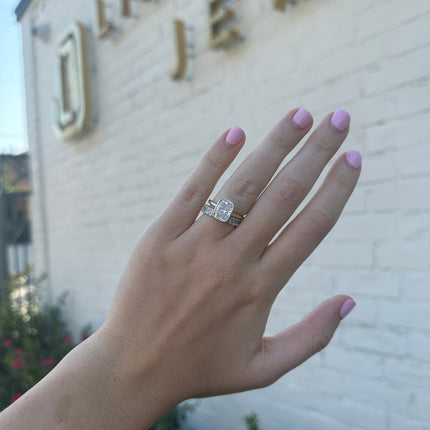 Two Tone Bezel Solitaire Radiant Lifestyle 7